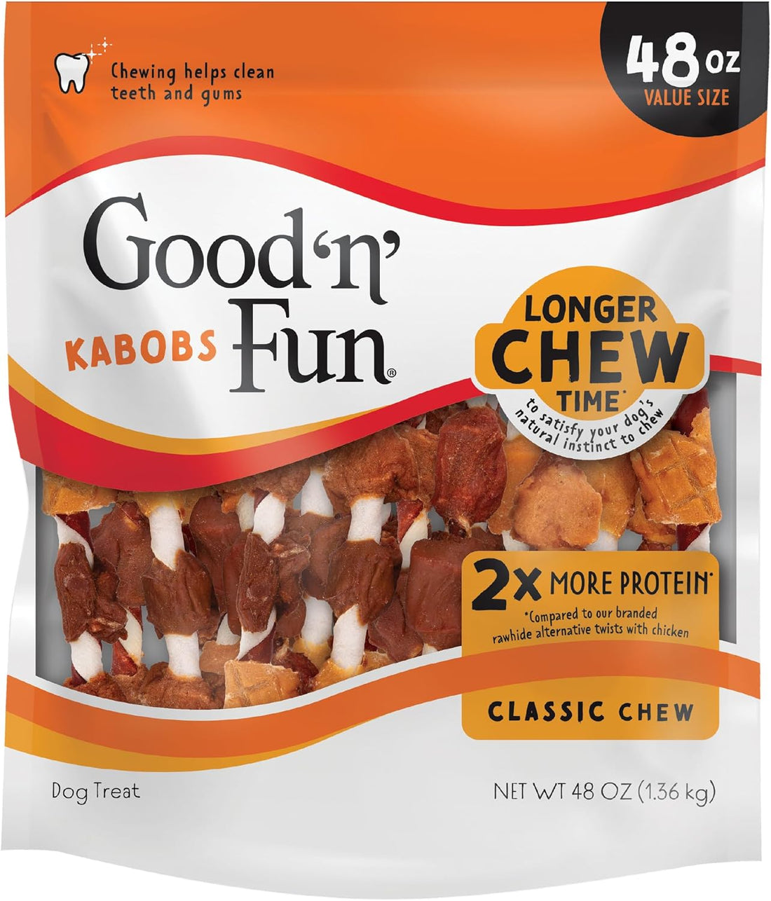 Good 'n' Fun Kabobs Long-Lasting Dog Treat Made With Real Protein