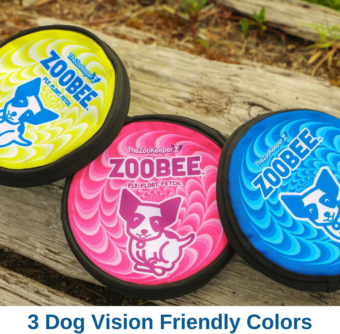 The ZooKeeper ZooBee Flying Disc Dog Toy – Soft & Durable Toss Disc