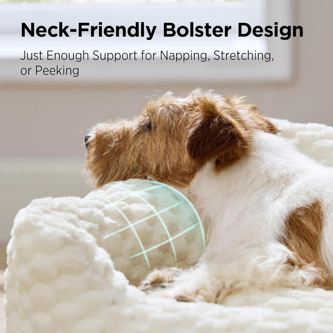 Bedsure Washable Fluffy Cute Dog Beds for Small & Medium Dogs, 25in