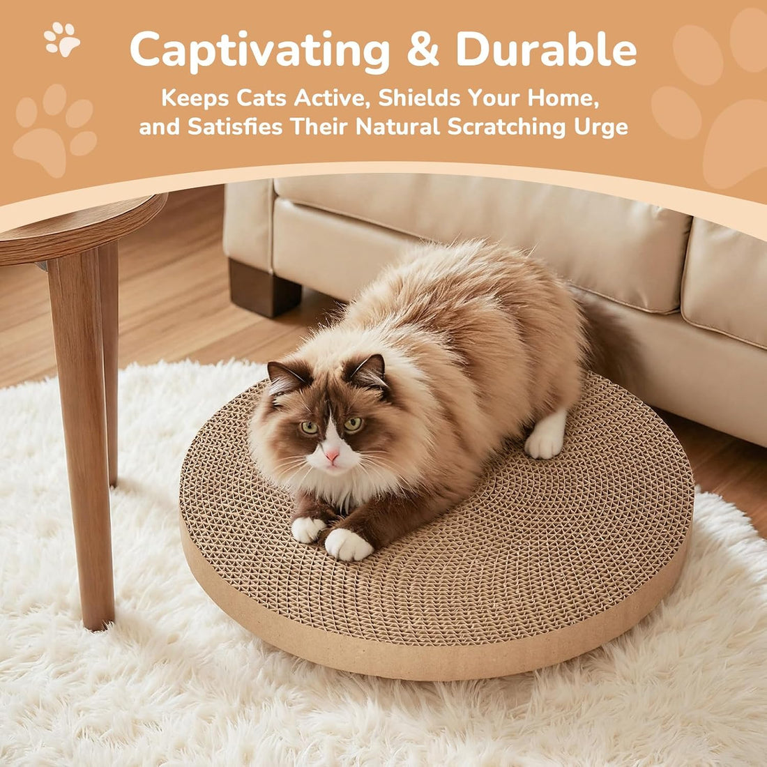 6pcs Cat Scratch Pad, Cat Scratcher Cardboard & Cat Scratching Pads