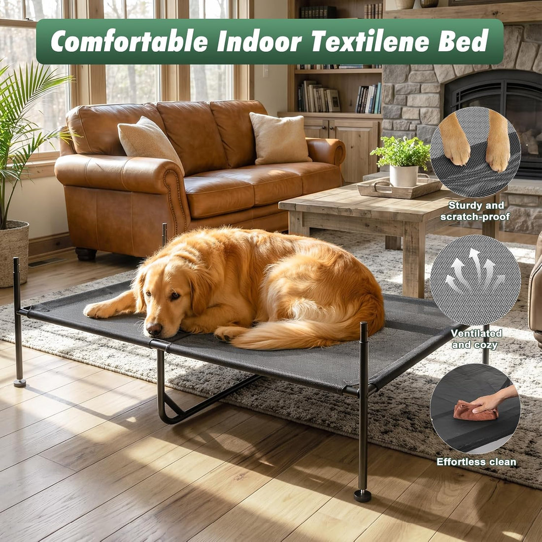 Pawaboo 47" XL Dog House Outdoor Weatherproof