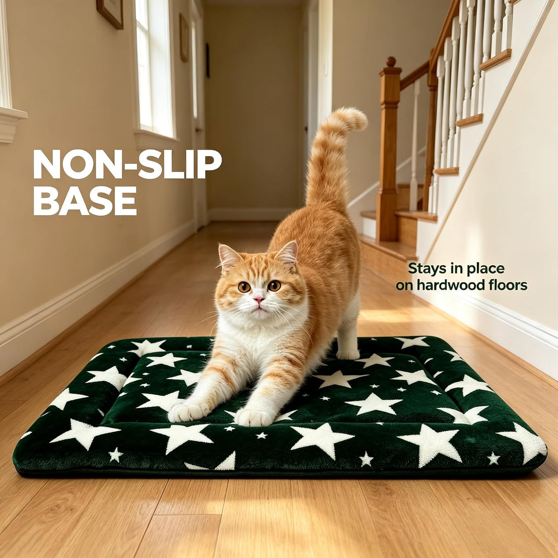 Dog Bed Mat,Reversible & Ultra Soft Kennel Pad-Machine Washable Pet