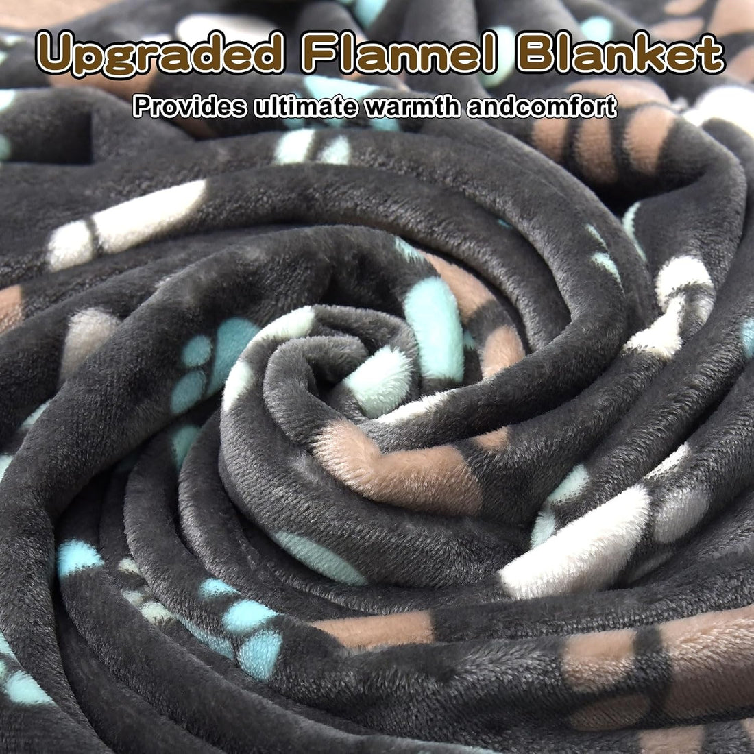Rezutan Upgraded Flannel Blankets for Large Dogs & Cats