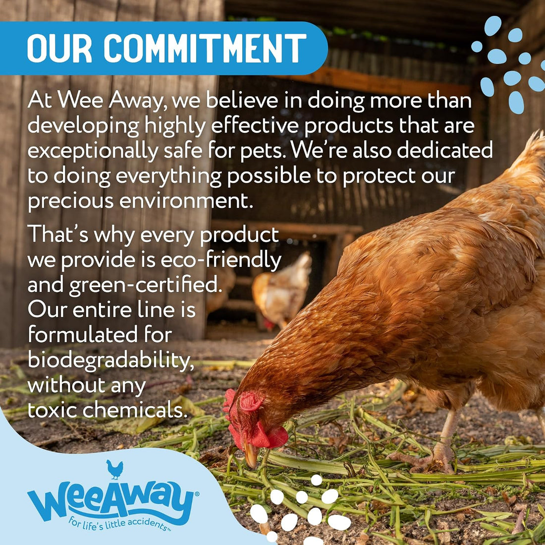 Wee Away Heavy Duty Chicken Coop Cleaner, Multi-Surface Odor Remover
