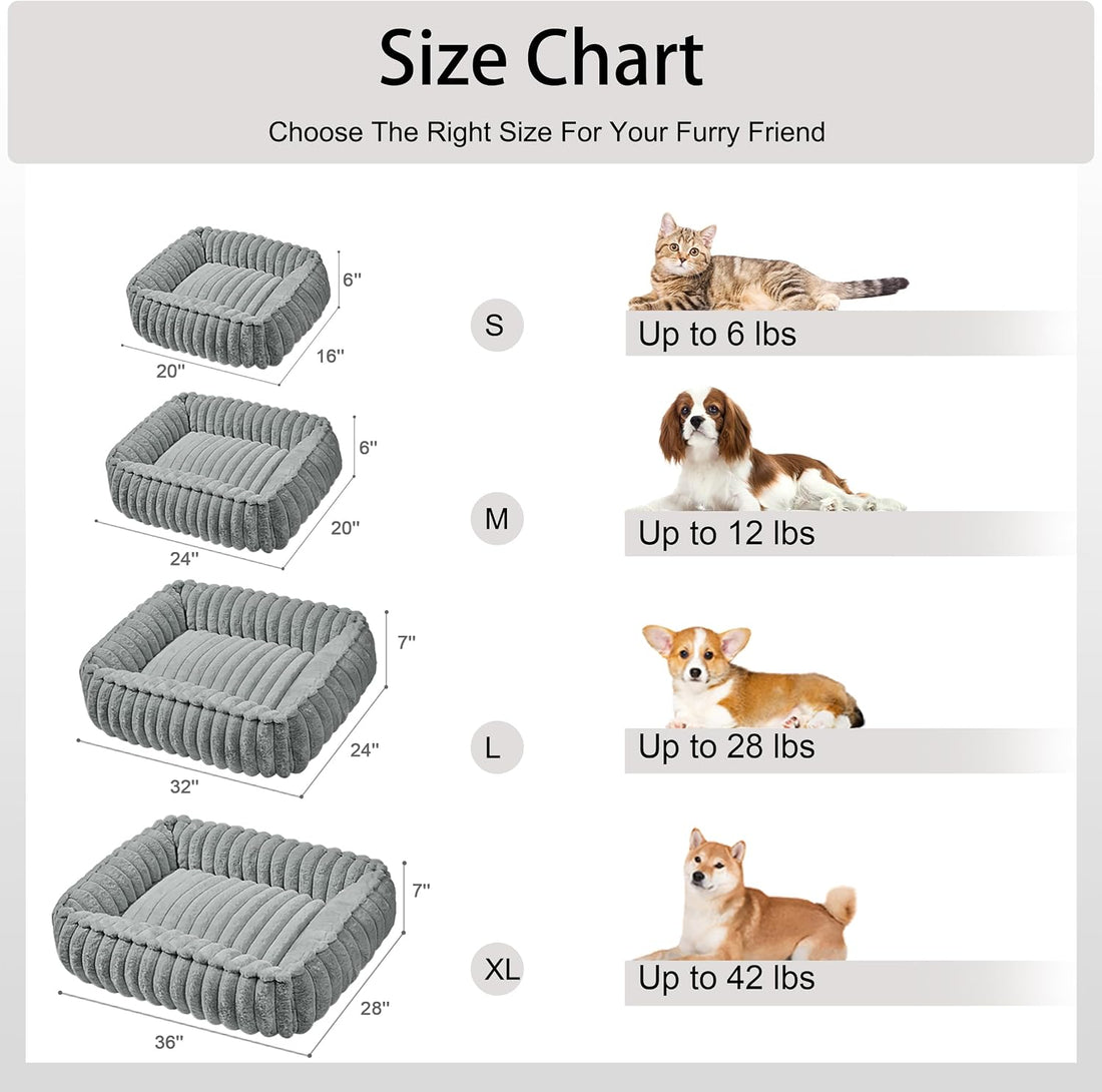 Small Dog Bed Calming Cat Bed for Indoor Cats 20’’x16’’Sage Grey