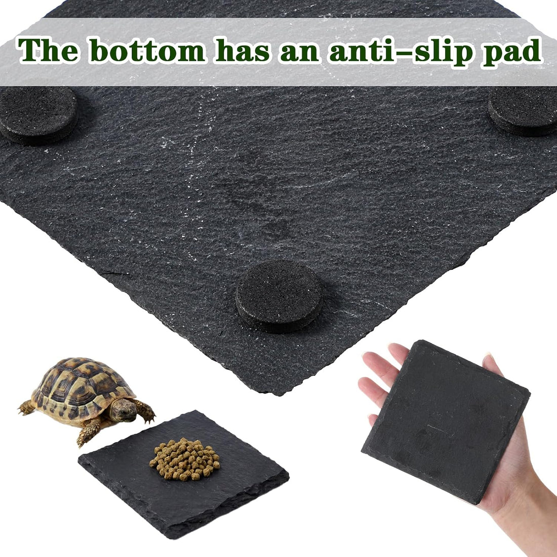 Yuanchu Reptile Basking Platform, Slate Tortoise Rock Plate