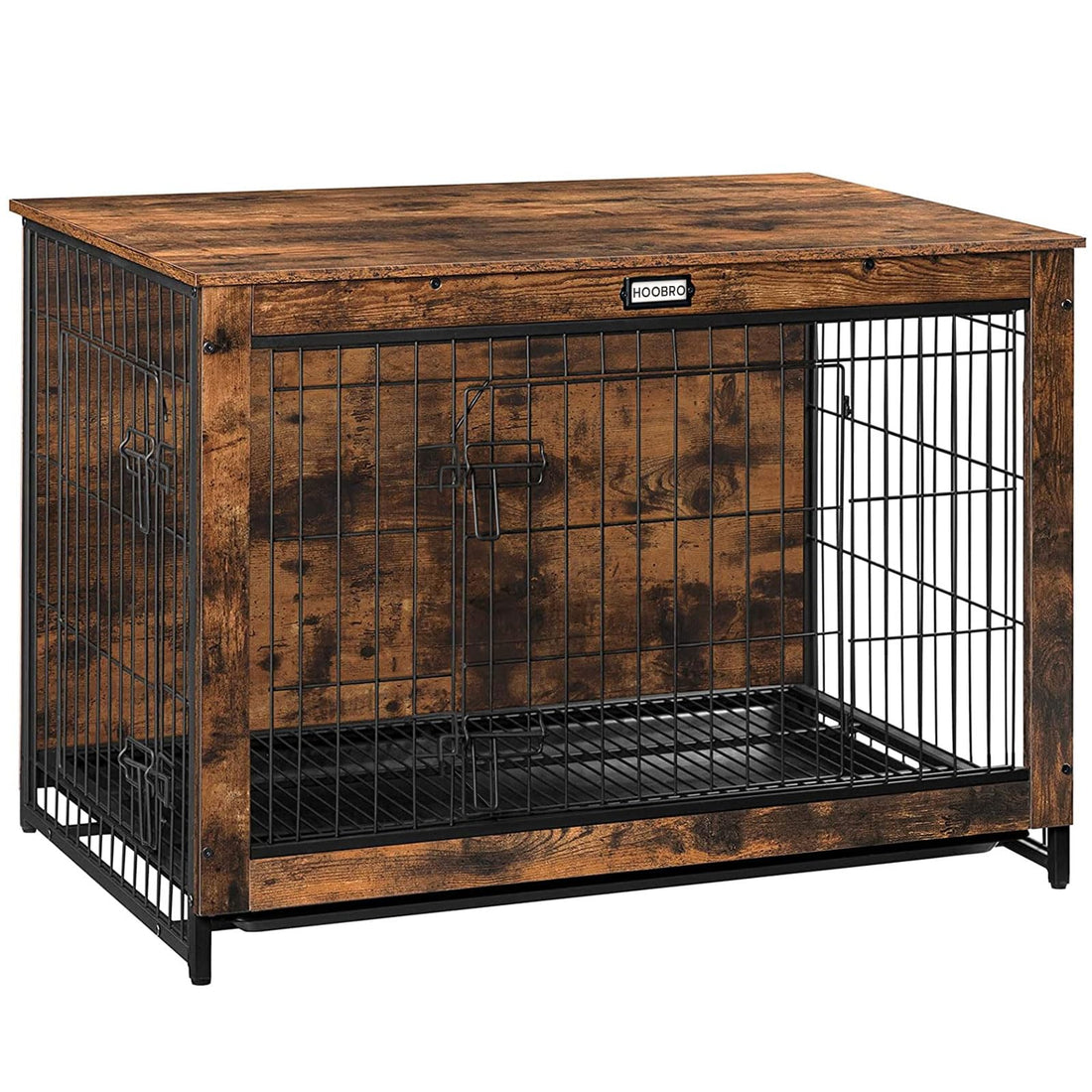 HOOBRO Dog Crate Furniture, 38.6" Large Dog Kennel Indoor