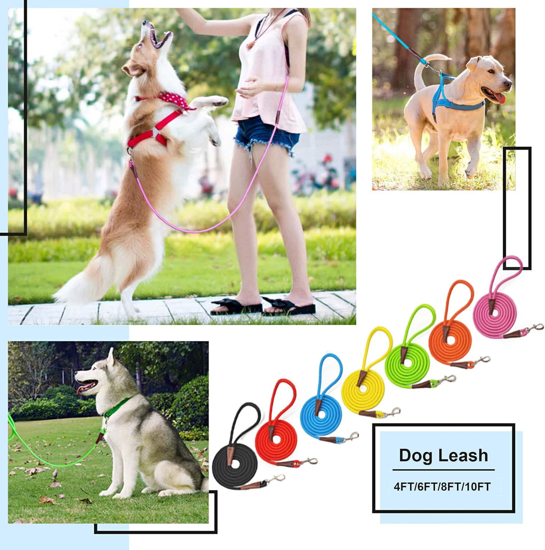 MayPaw Small Rope Dog Leash 6FT 8FT 10FT