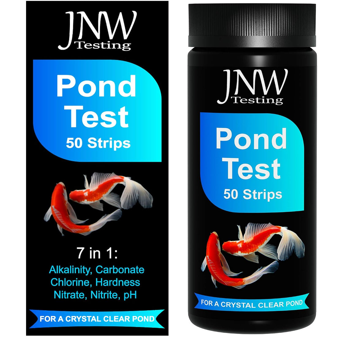 JNW Direct Pond Water Test Kit for Ponds - 7 in 1 Test Strips