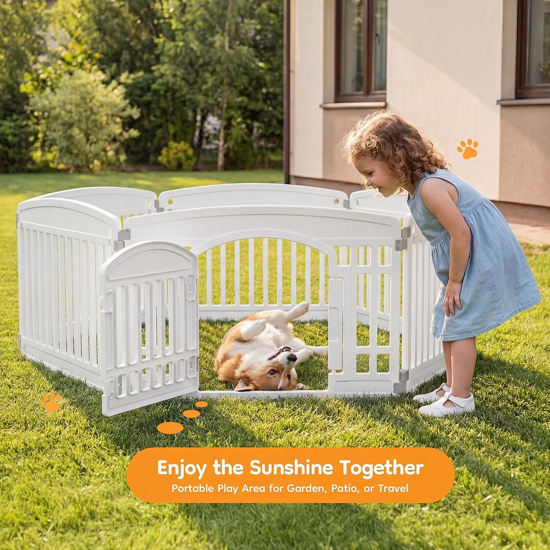 NEWBULIG Dog Playpen 6-Panel, 24IN Puppy Playpen