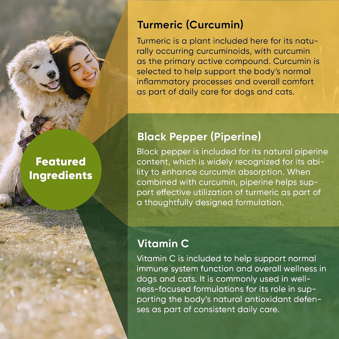 Turmeric for Dogs & Cats Supplement - Anti-Inflammatory Relief