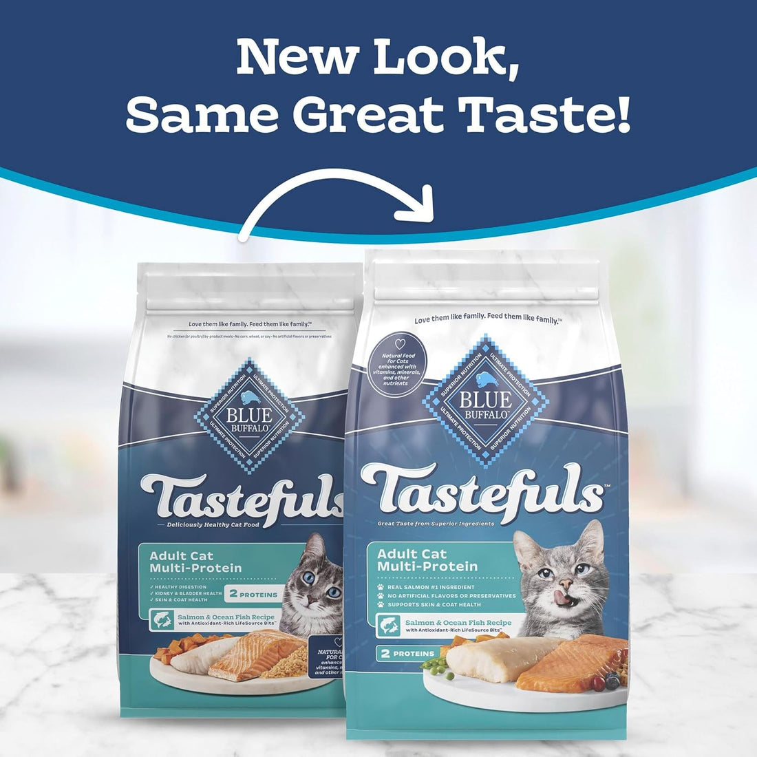 Blue Buffalo Tastefuls Salmon & Ocean Fish Multi-Protein Dry Cat Food