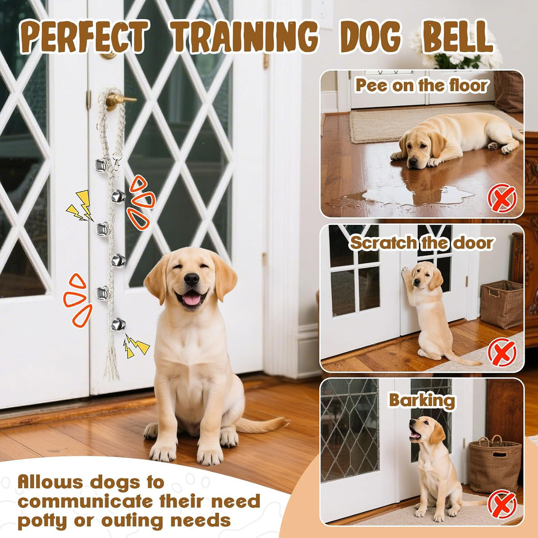 RAINFLOW Dog Door Bells for Potty Training