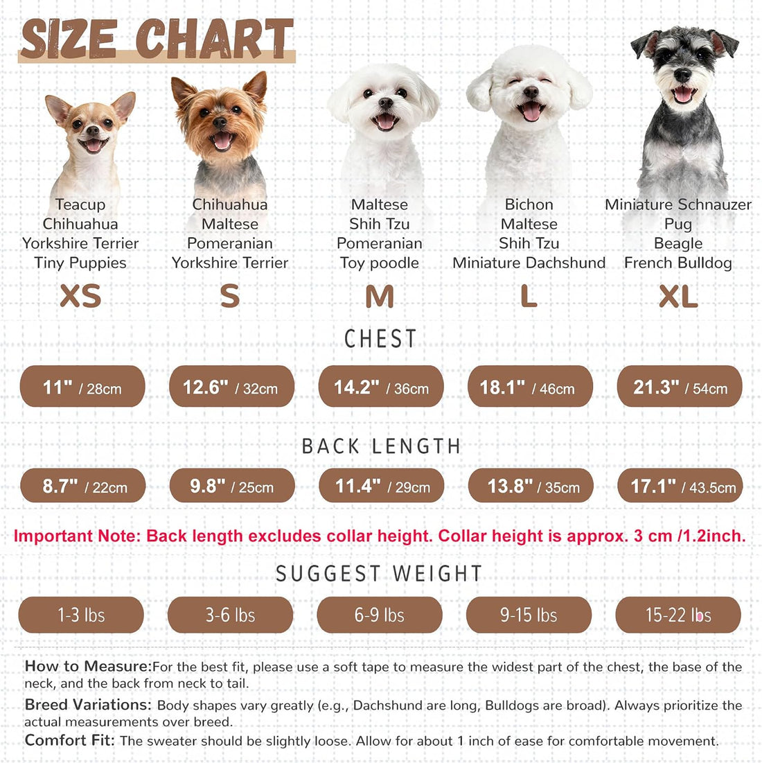 ABRRLO Small Dog Sweaters Cardigans Clothes for Small Medium Dogs Boy