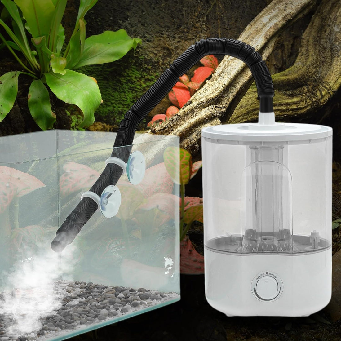 Reptile Fogger 4L Top Fill Mister, Adjustable Humidifier, White