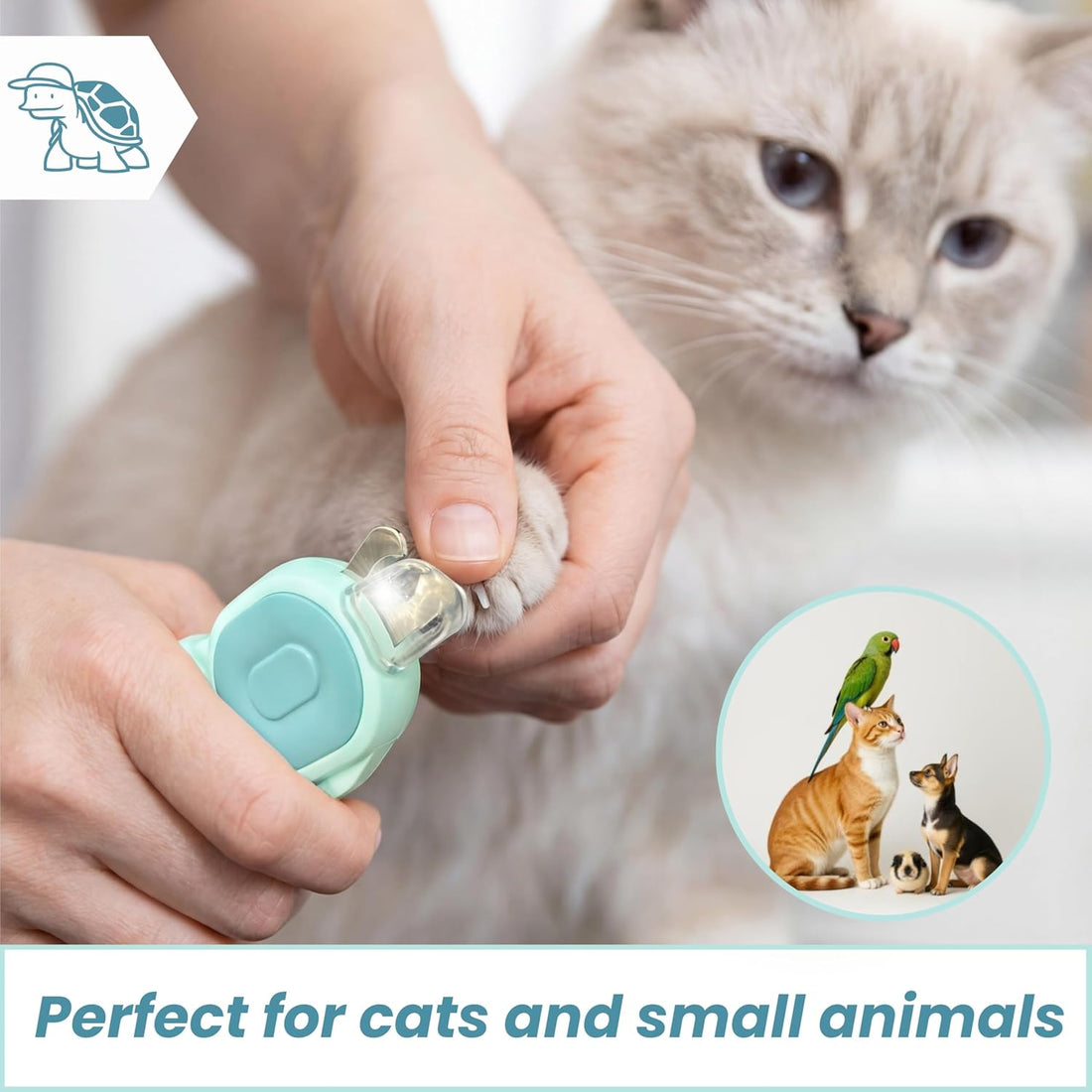 Cat Nail Clipper Trimmer for Cats | LED Light | Stainless Steel Blades