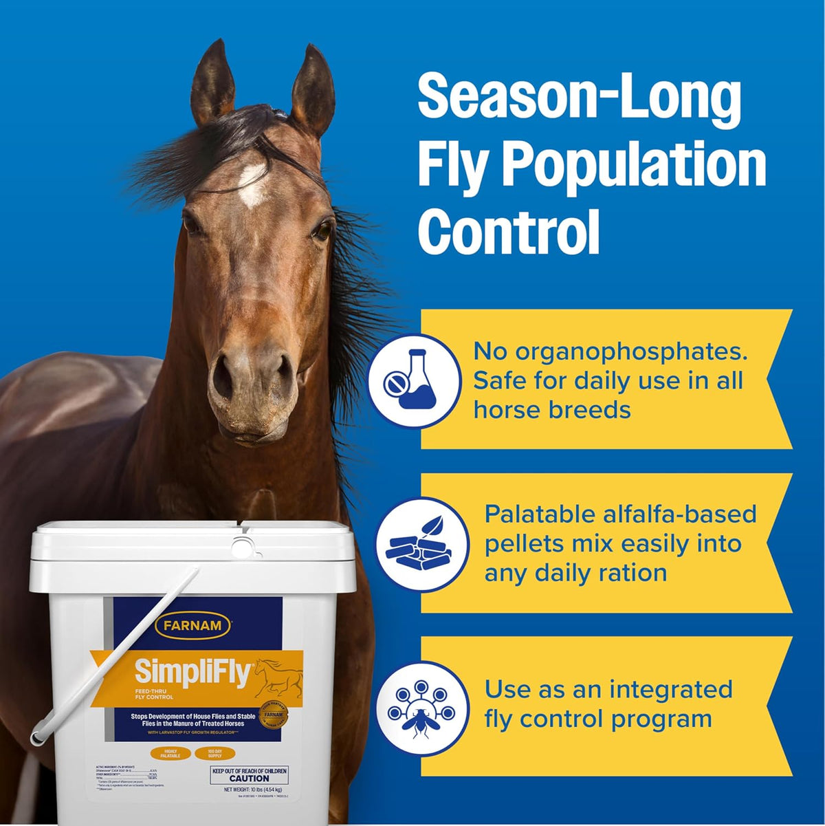 Farnam SimpliFly for Horses, Feed Through Fly Control for Horses