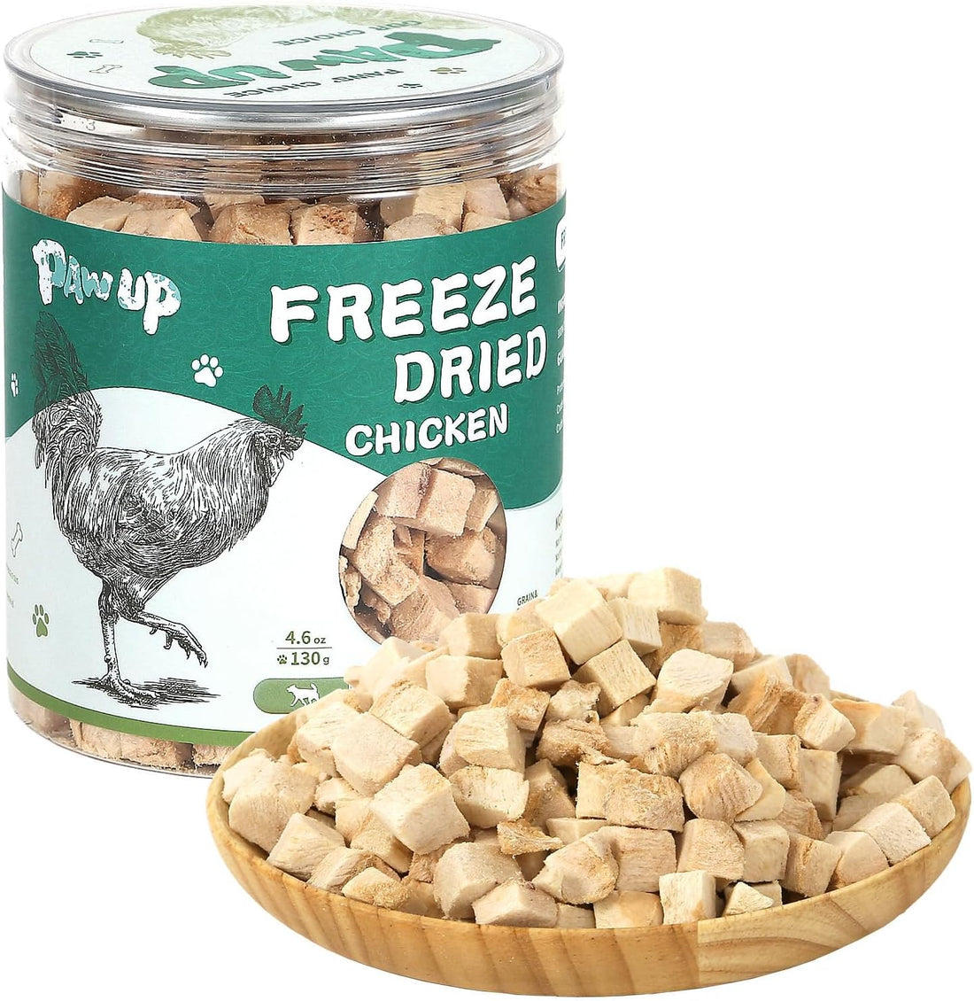 PAWUP Freeze Dried Cat Treat, Chicken Breast, Single Ingredient, 4.6oz