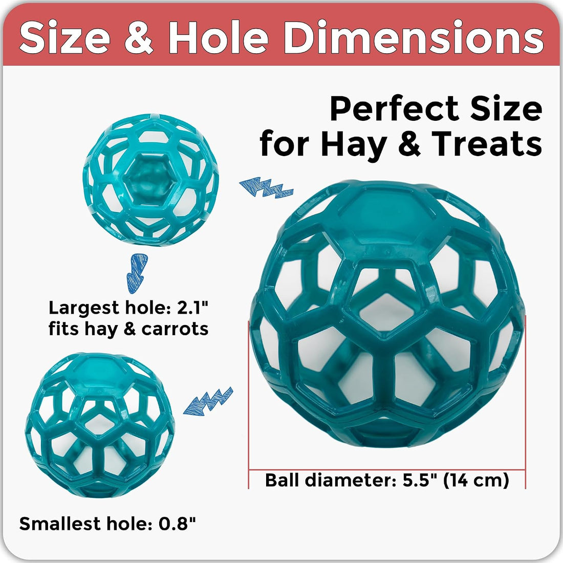 mayoken® 4 Pack Harden Horse Treat Ball Hay Feeder Toy