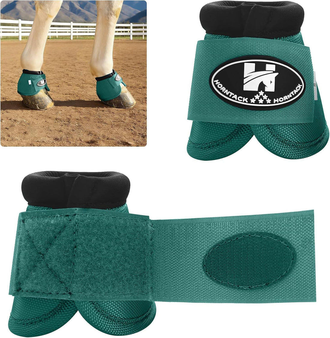 Horse Bell Boots for Outdoor Sports(Raspberry, XL)
