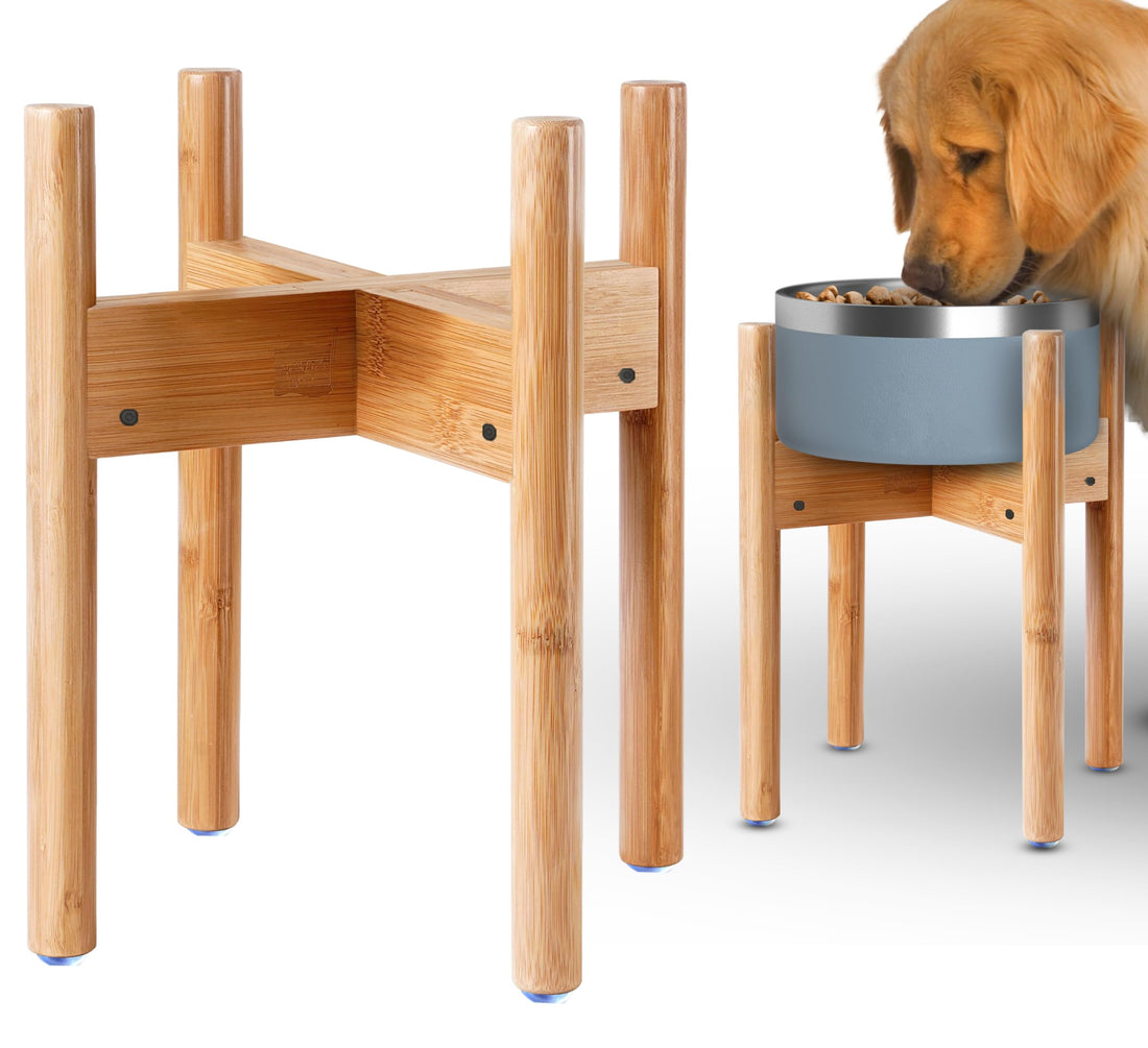Dog Bowl Stand for Large Breed - Raise, Elevate Bowls to 14-inch High