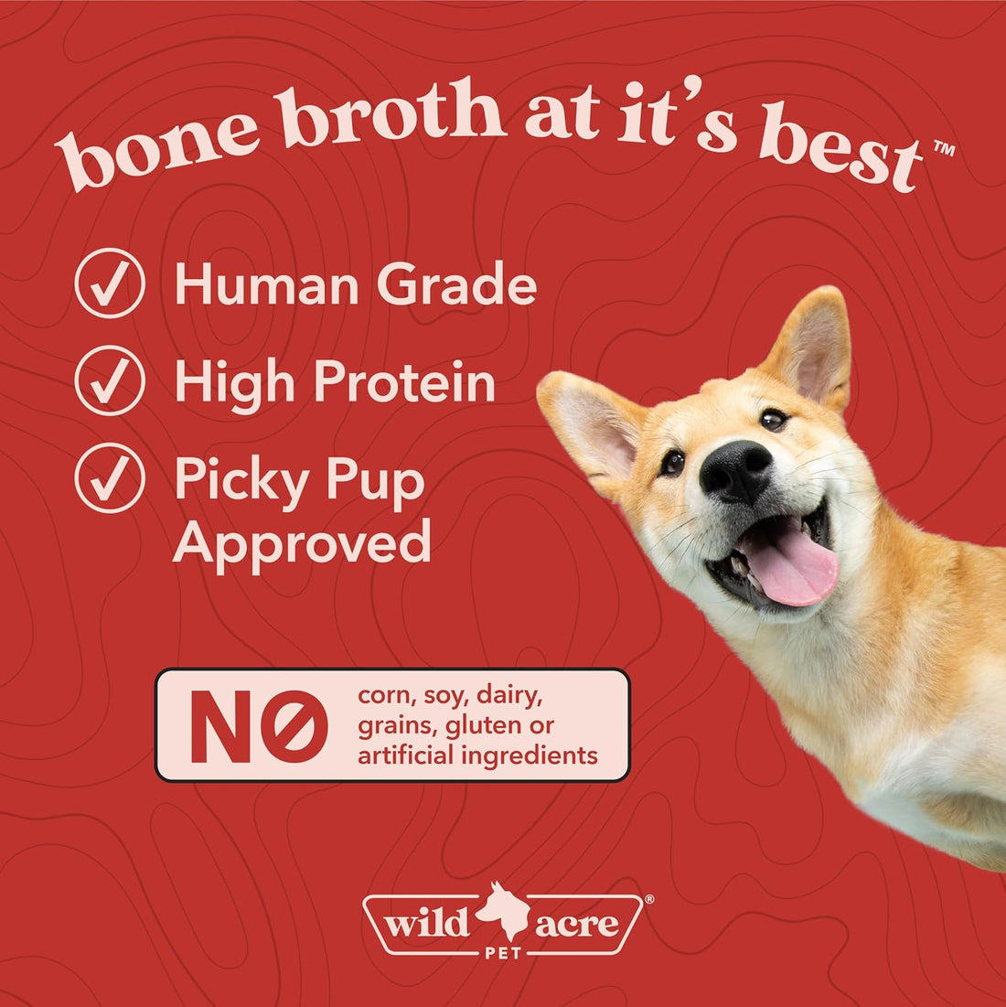 Wild Acre Premium Beef Bone Broth for Dogs