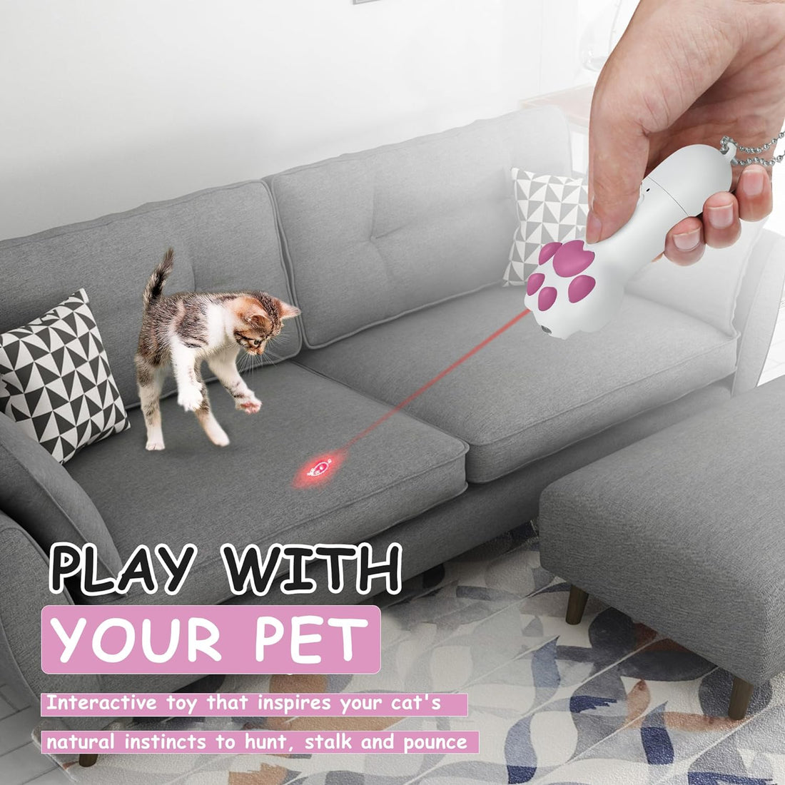 FYNIGO Interactive Cat Toys for Indoor Cats and Dogs,7 in 1 USB