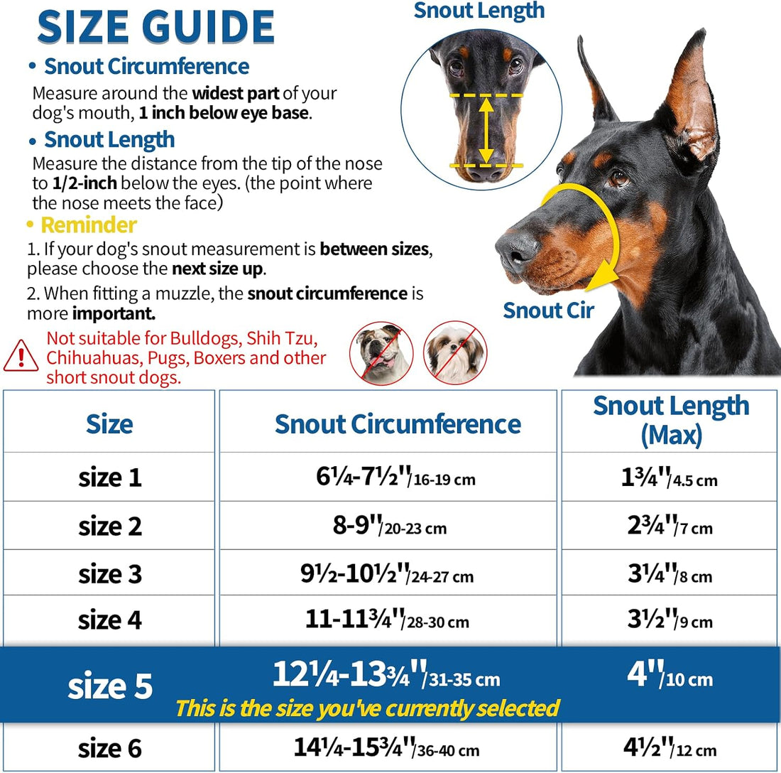 BARKLESS Dog Muzzle, Basket Muzzle Anti Biting Chewing for Medium