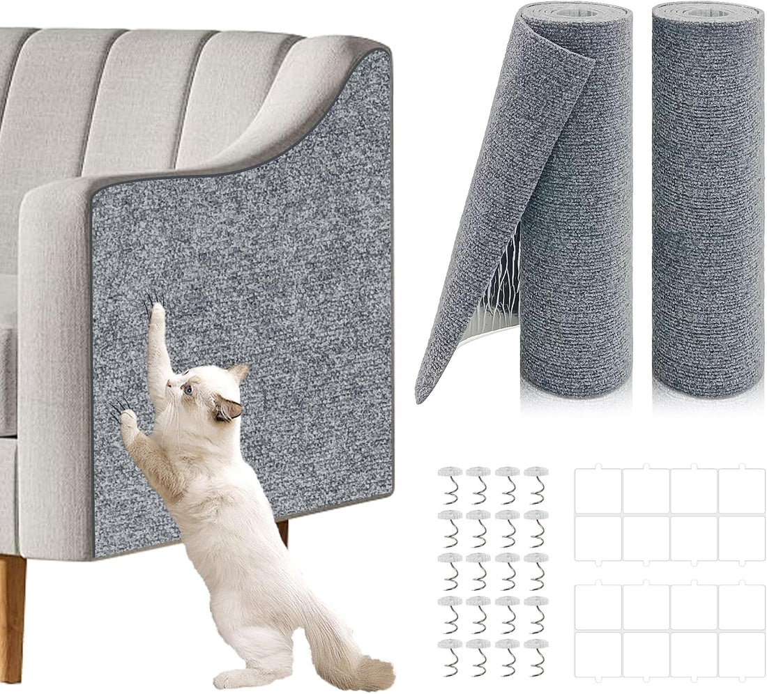 2 Pcs Self-Adhesive Cat Scratch Mat, Cat Scratch Furniture Protector
