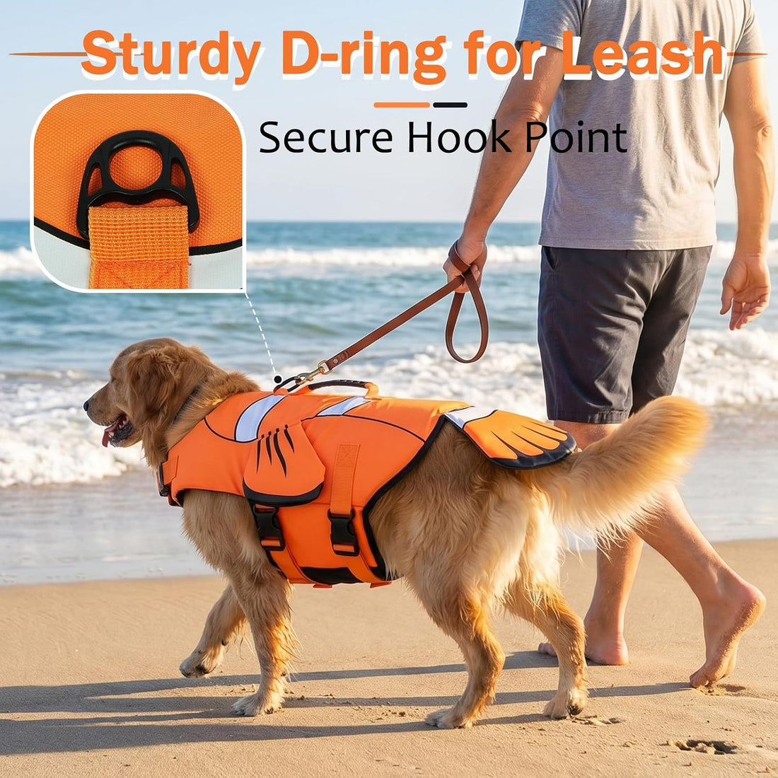 DENTRUN Dog Life Jacket for Swimming Boating