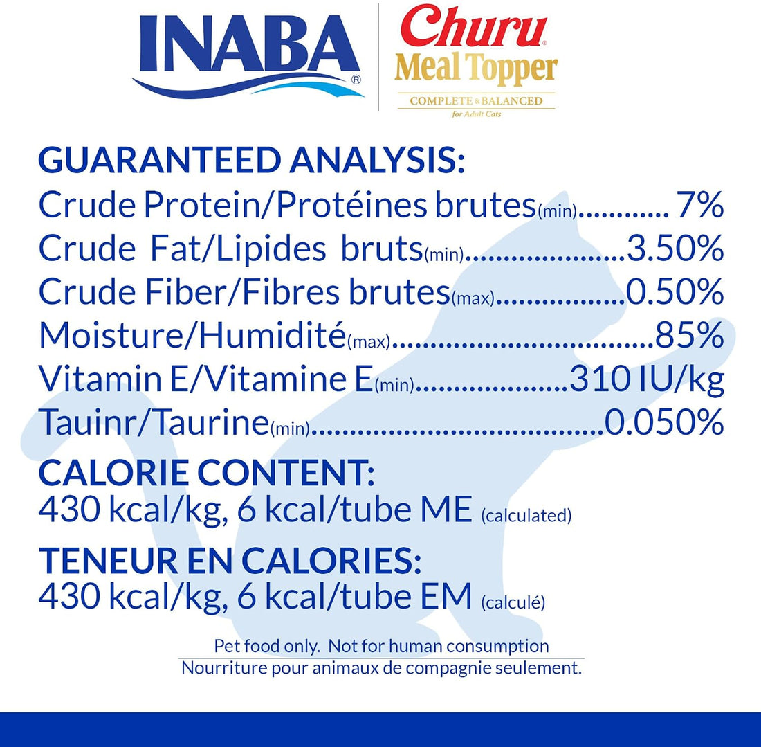 INABA Churu Meal Topper for Cat Food, Chicken, 24ct