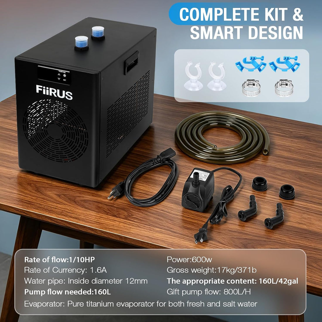 1/3 HP Aquarium Chiller for Up to 79 Gallons