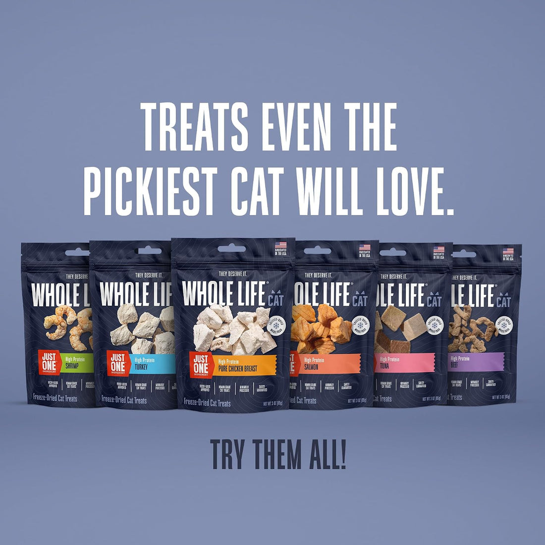 Whole Life Cat Just One Chicken Freeze Dried Cat Treats - 4 oz