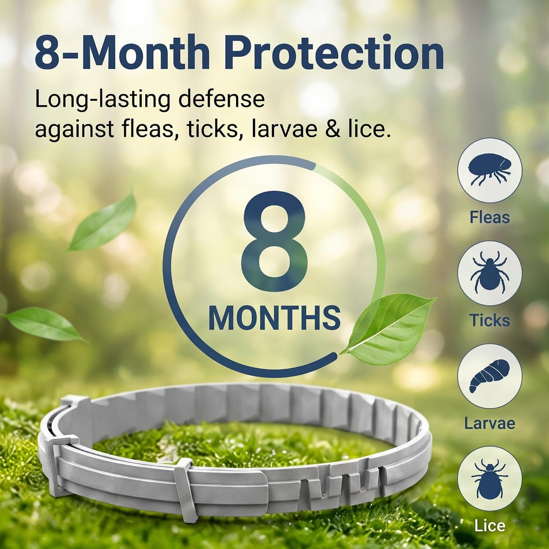Craveit Natural Flea and Tick Collar for Cats, 4 Pack