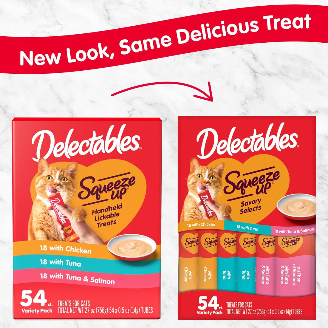 Delectables Squeeze Up Variety Pack, Creamy Lickable Wet Cat Treats