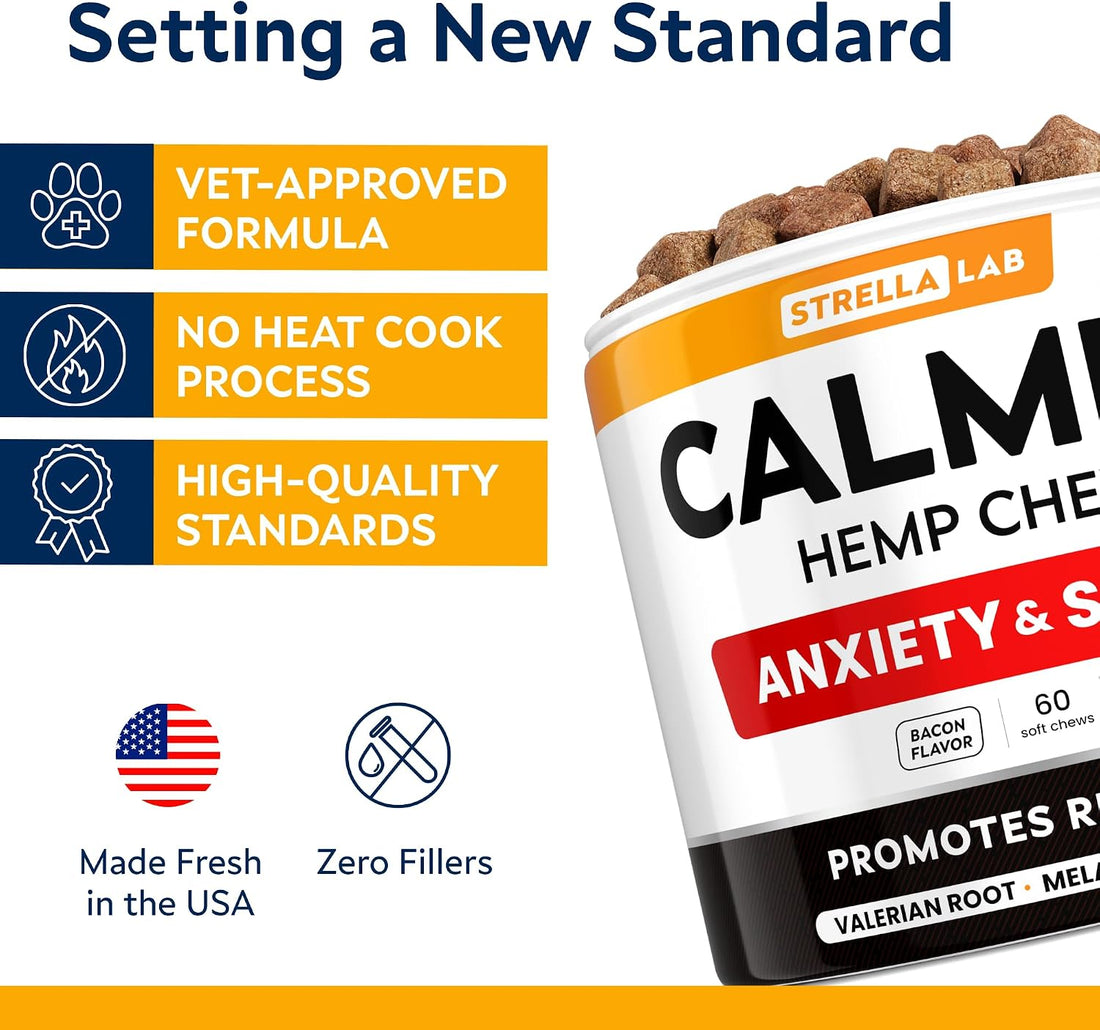 Advanced Calming Chews for Dogs - Hemp Chews and Melatonin