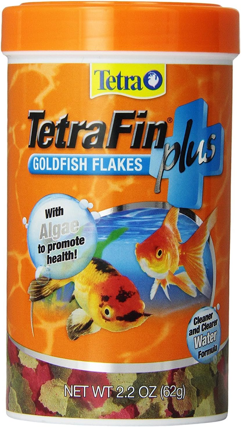 Tetra TetraFin Plus Goldfish Flakes Fish Food with Algae, 7.06 oz