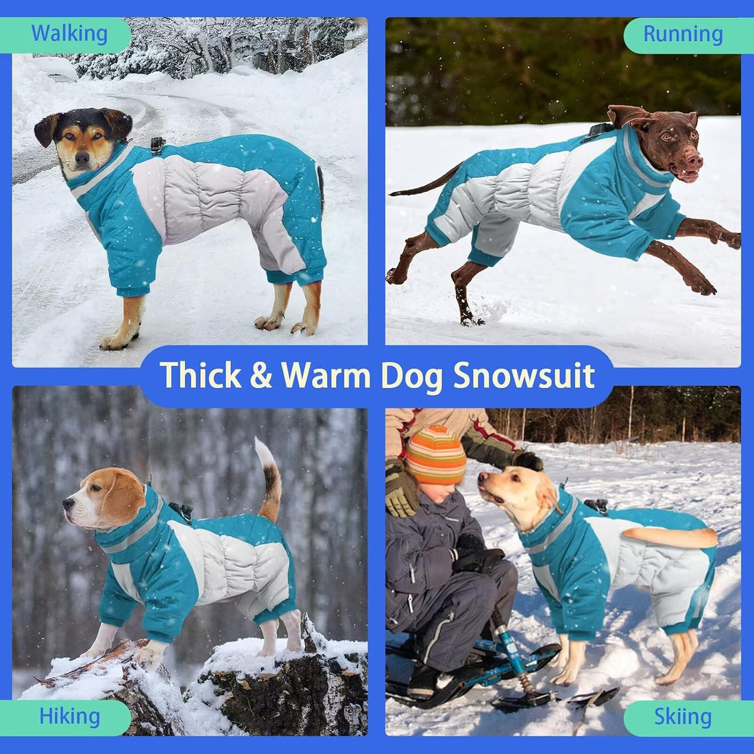 MIGOHI Full Body Dog Coat，Warm Coats for Small Medium Dogs, M