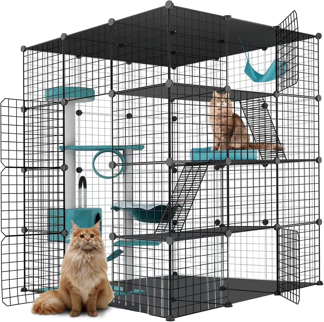 Large Cat Cage Enclosure Indoor DIY Cat Playpen Pet Home Small Animal