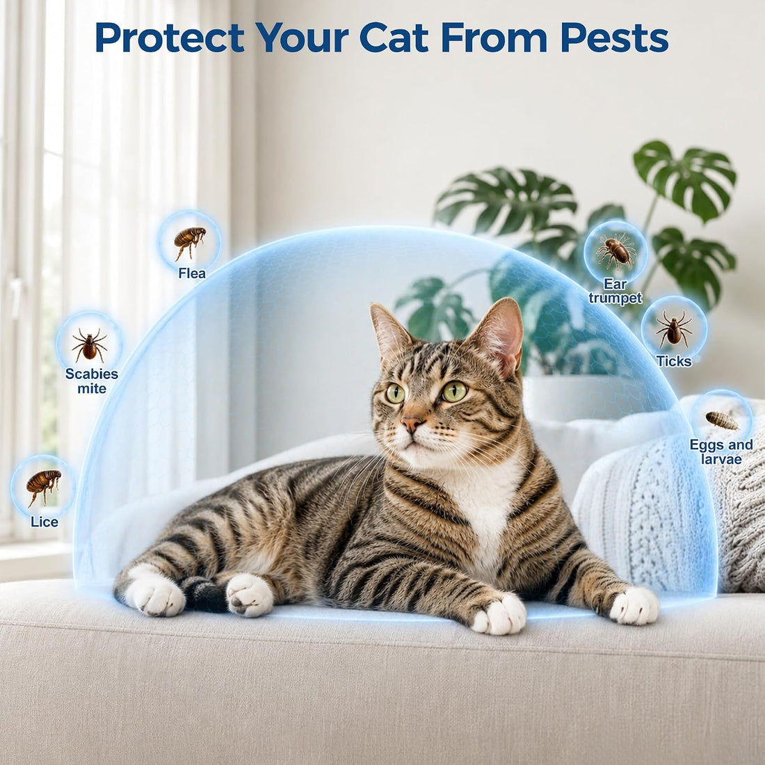 Miguelina 12 Pcs Flea & Tick Topical Spot-On Drops for Cat