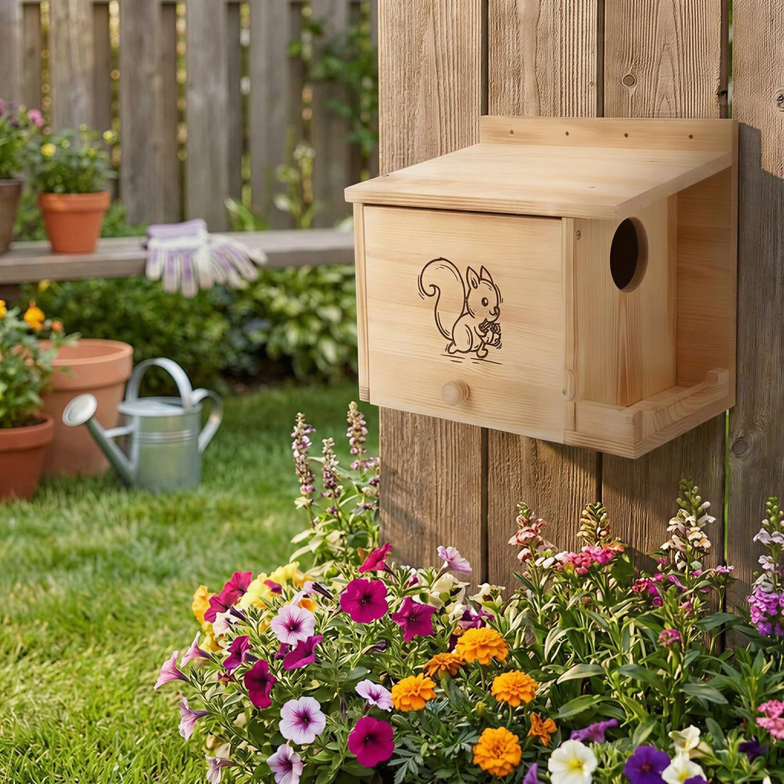 Extra Large Squirrel Houses for Outside 15.7" Outdoor Nest Box