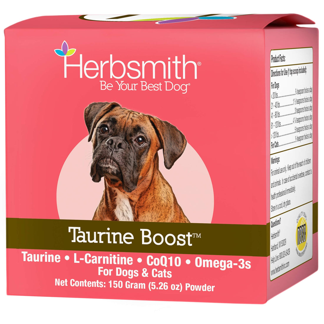 Herbsmith Taurine Boost - Cardiac and Heart Support for Dogs and Cats