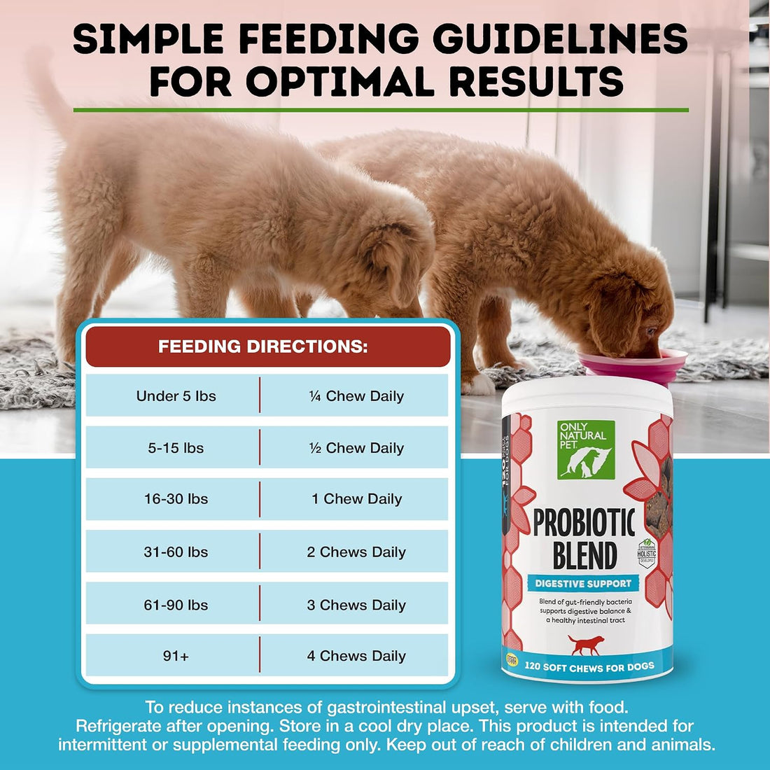 Only Natural Pet Probiotic Dog and Cat Supplement, Soft Chews