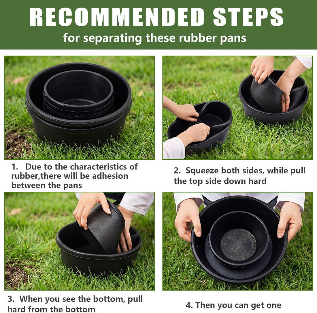 Sadny 4 Pcs Rubber Feed Pan