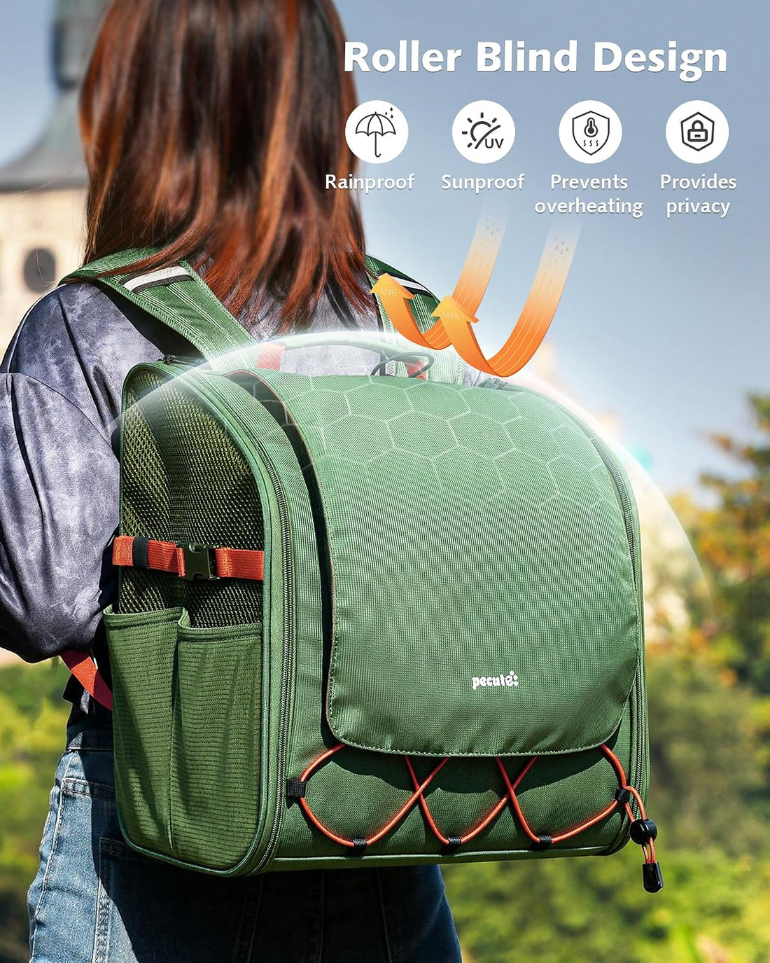 Pecute Small Animal Carrier Guinea Pig Backpack,with Bubble Window
