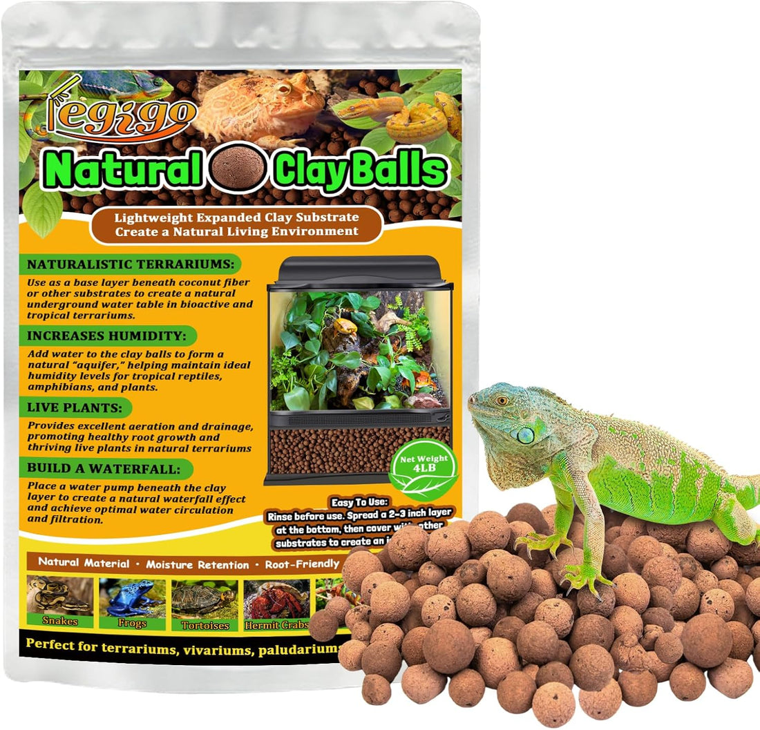 Legigo 10 LB Organic Expanded Clay Balls Terrarium Substrate