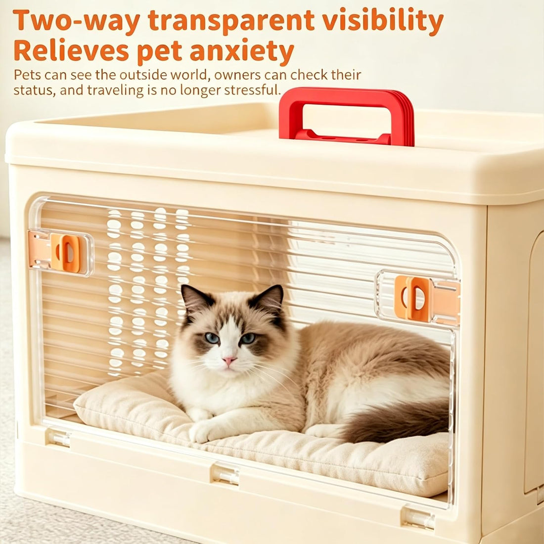 Pet Carrier for Cat & Dog,19-in Collapsible Cat Carrier Hard,Portable