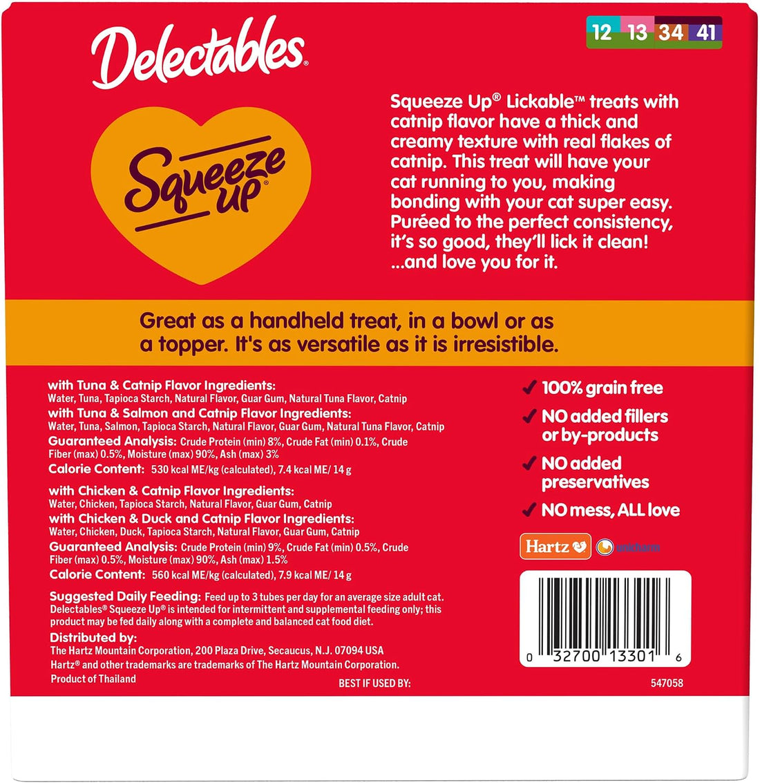 Delectables Squeeze Up Lickable Wet Cat Treats Catnip Variety Pack