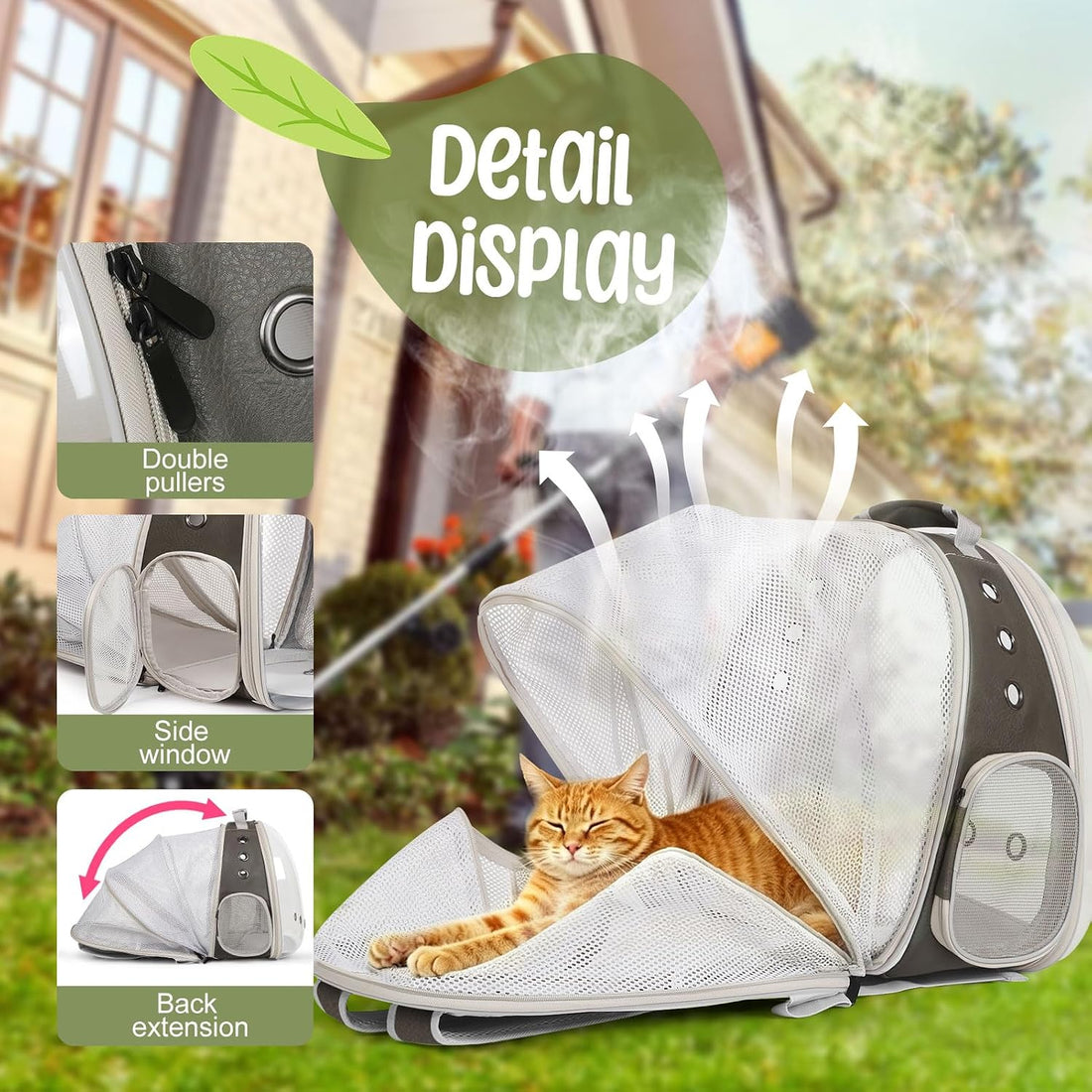 Back Extension Cat Travel Carrier Backpack