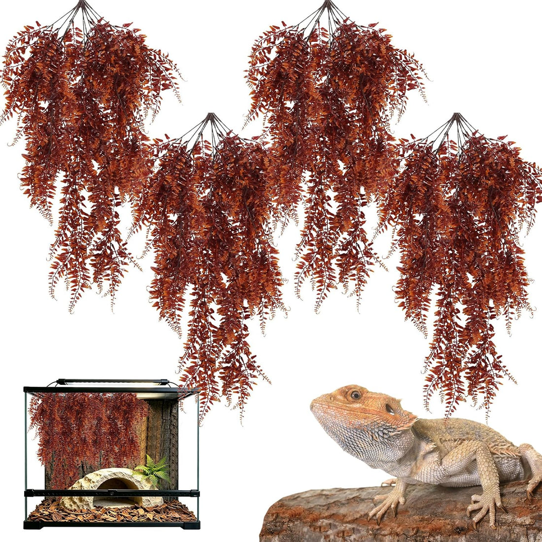 Hamiledyi Reptile Plants for Terrarium, Hanging Tank Greenery